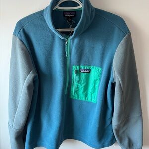 Patagonia Teal and Blue Fleece Jacket